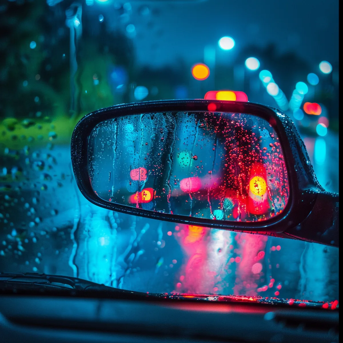 Reflexo em um retrovisor externo